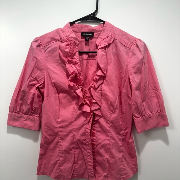 Women's Pink Ruffle Top - Picture 3 of 5